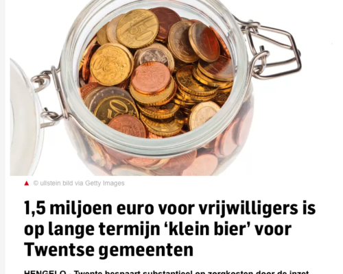 Vrijwilligerswerk bespaart Gemeenten veel geld