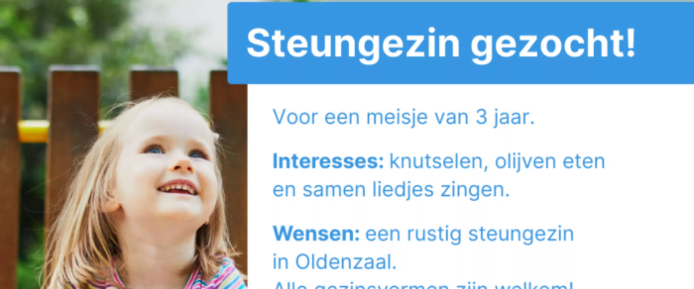 Steungezin gezocht